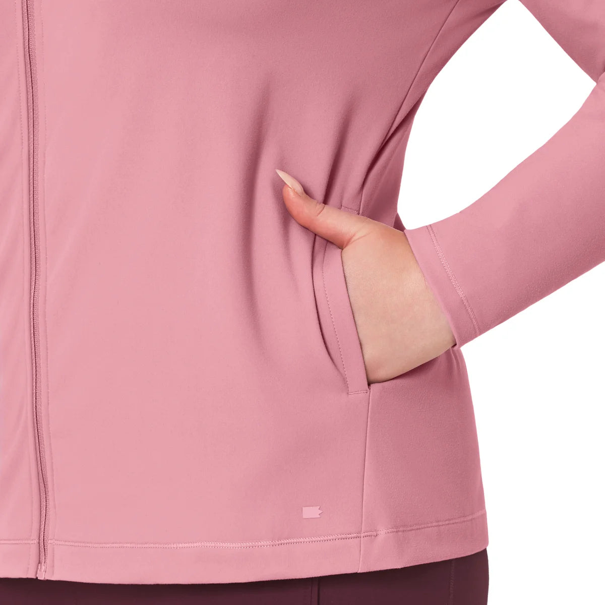 MONDETTA - Veste de Yoga pour Femme-Womens-Full-Zip-Yoga-Jacket-Rose-Pink-3666002- 1953102