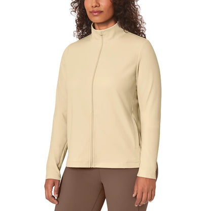 MONDETTA - Veste de Yoga pour Femme-Womens-Full-Zip-Yoga-Jacket-Beige-3666003- 1953101