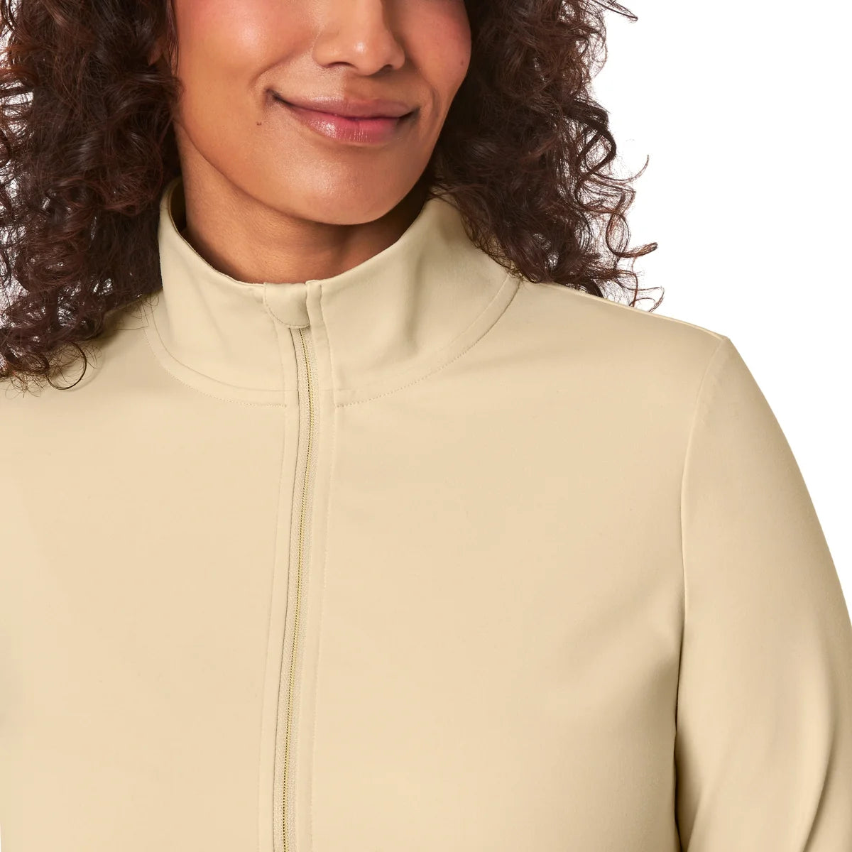 MONDETTA - Veste de Yoga pour Femme-Womens-Full-Zip-Yoga-Jacket-Beige-3666003- 1953101