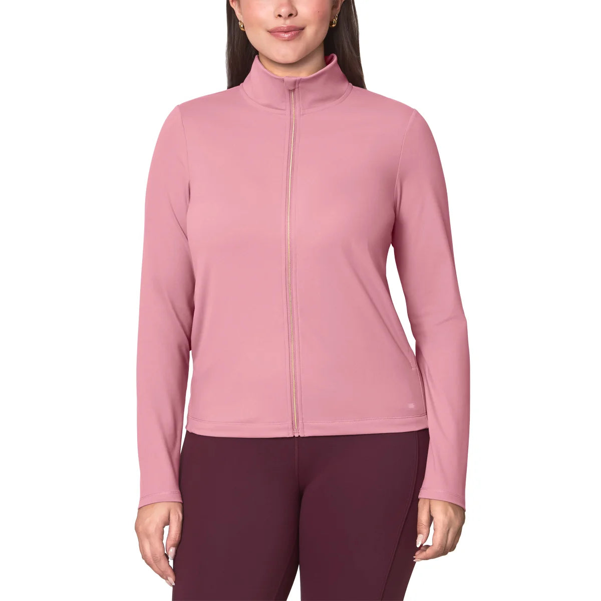 MONDETTA - Veste de Yoga pour Femme-Womens-Full-Zip-Yoga-Jacket-Rose-Pink-3666002- 1953102