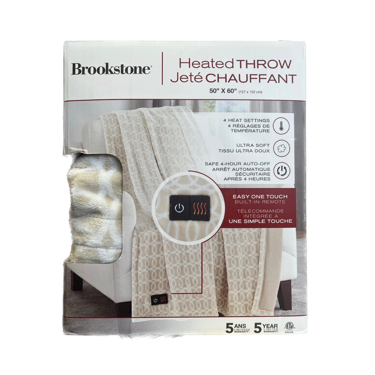 Brookstone heated throw warranty sale