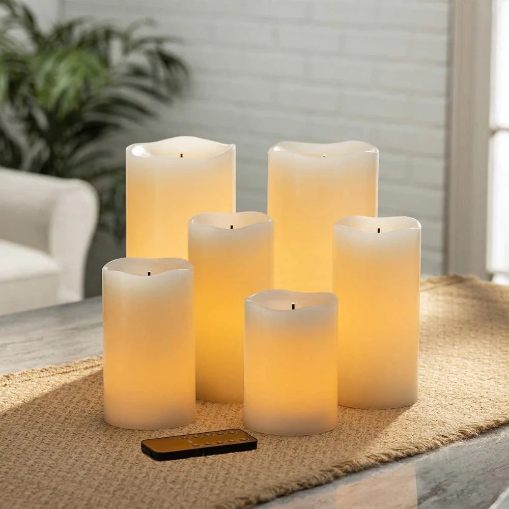 GERSON - Ensemble de 6 Bougie DEL Glow Wick