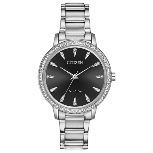 citizen-montre-femme-argent-noir