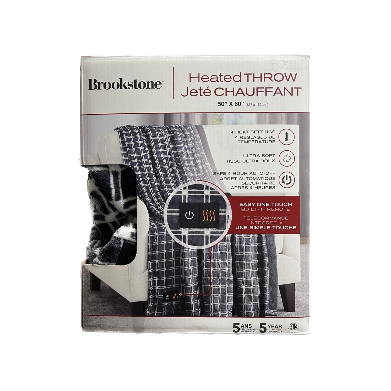 Brookstone heated blanket warranty sale