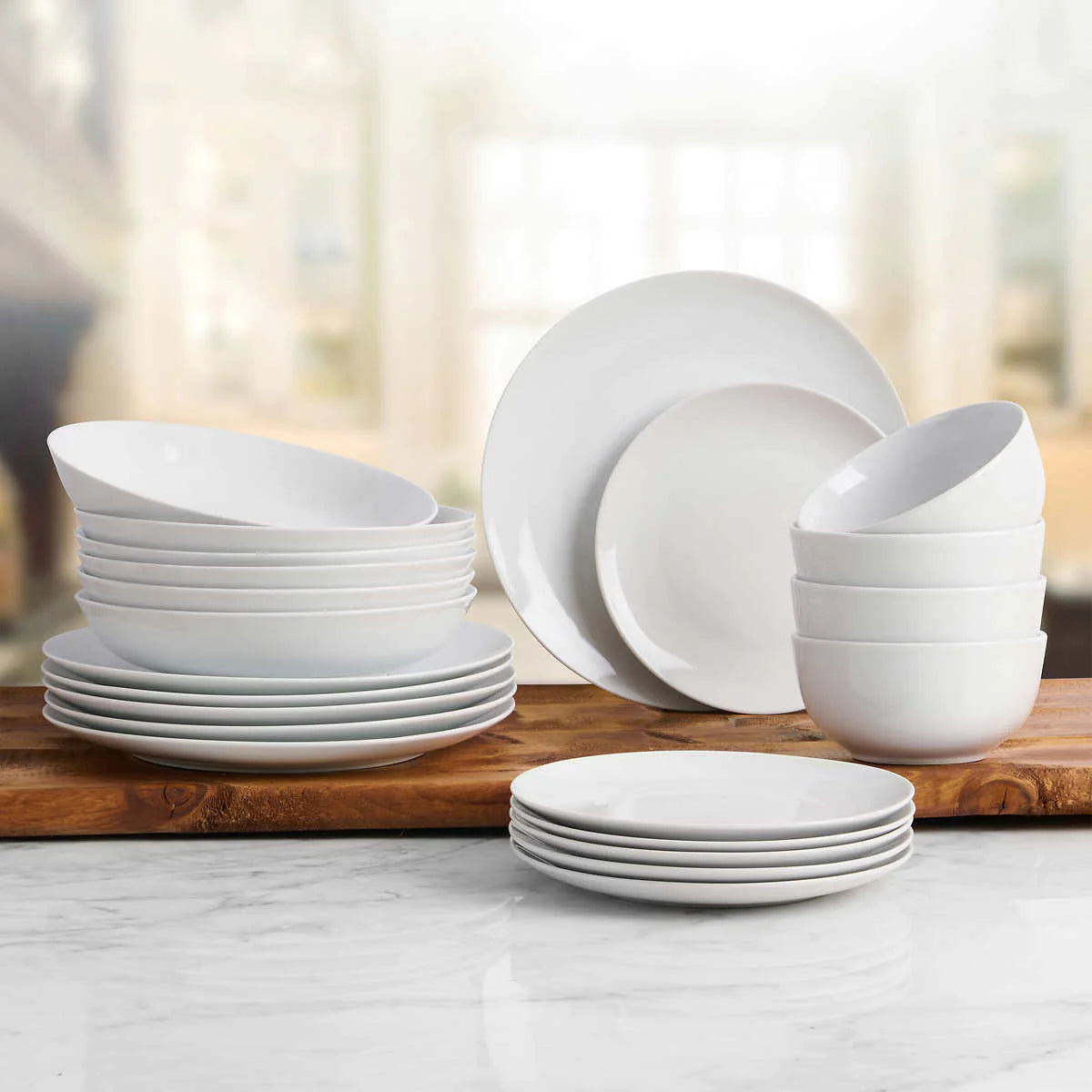 TRUDEAU 24 Piece Porcelain Dinnerware Set