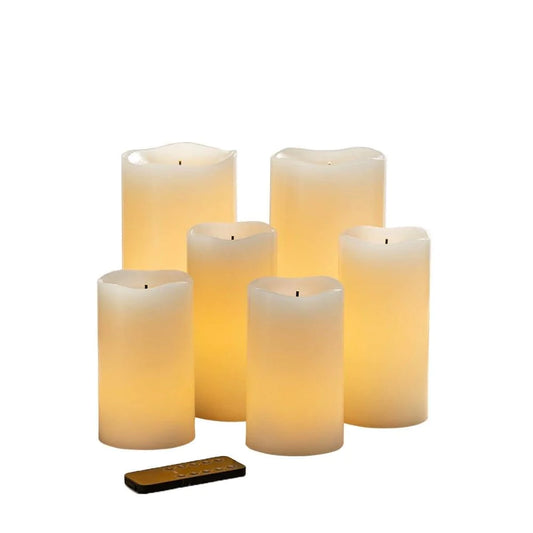 GERSON - Set of 6 Glow Wick LED Candles