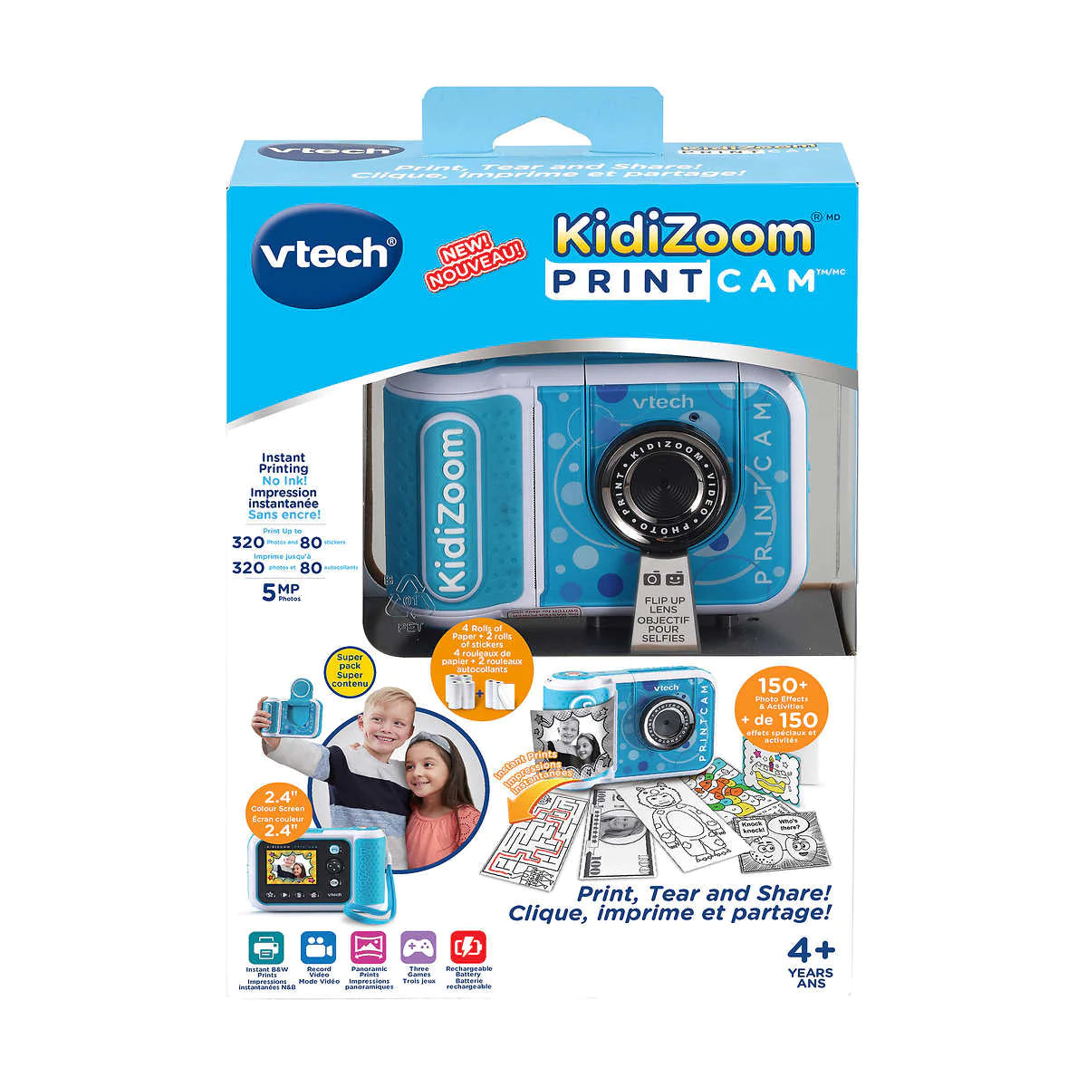 Appareil Photo Vtech Kidizoom Bleu & Gris avec carte mémoire SD 4GB -- TBE