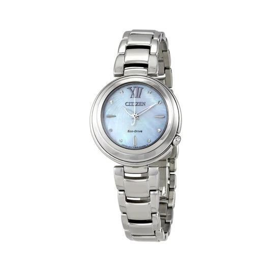 citizen-montre-femme-nacré-argent