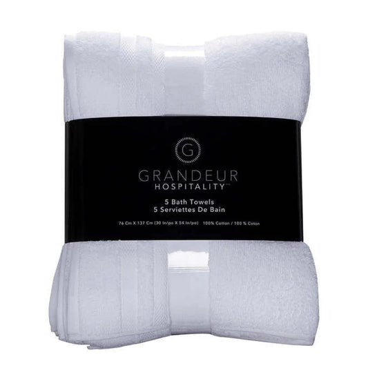 GRANDEUR-HOSPITALITY-ENSEMBLE-5-SERVIETTES-BAIN-BATH-TOWELS