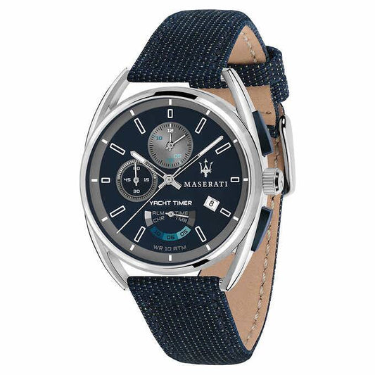 MASERATI-MONTRE-HOMME0KEVLAR-BLEU-CUIR-ARGENT