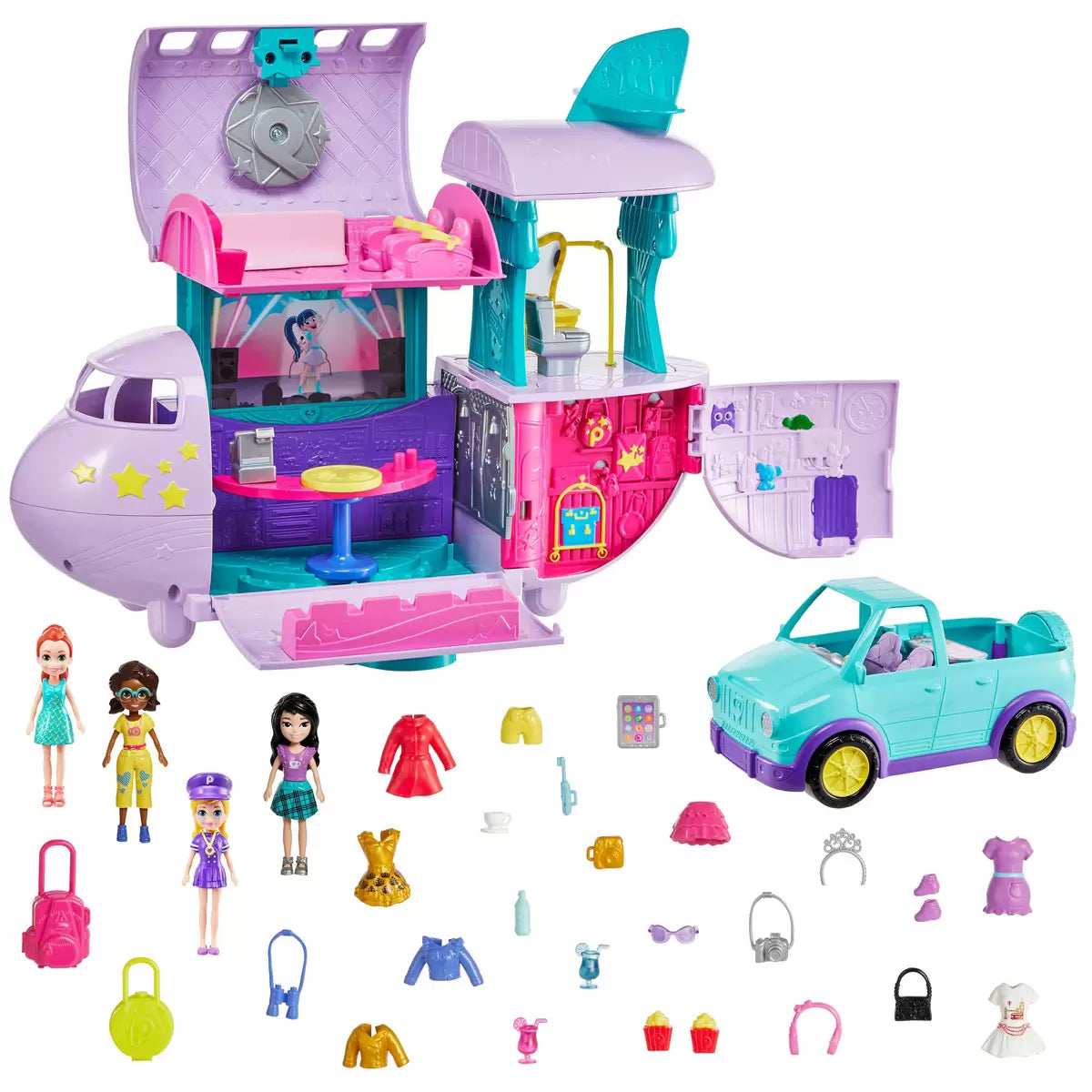 POLLY-POCKET-COFFRET-AVENTURES-VOYAGE-TRAVEL-ADVENTURES-JET4