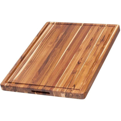 TEAK-HAUS-PLANCHE-DÉCOUPER-TECK-PREMIÈRE-QUALITÉ-POIGNÉES-HANDLES-PREMIUM-BOARD-EDGE-GRAIN-BUTCHER-BLOCK